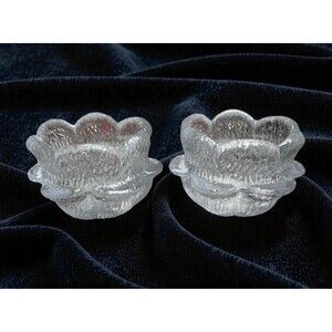 VTG Holmegaard Akande Water Lily Candle Holders Sidse Werner Denmark MCM Set 2